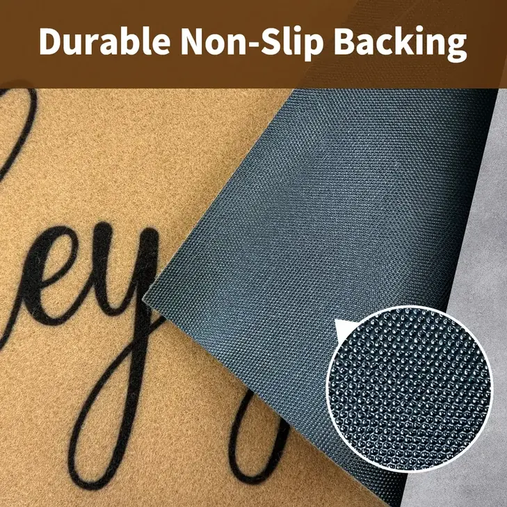 Rubber backing designed to help reduce shifting