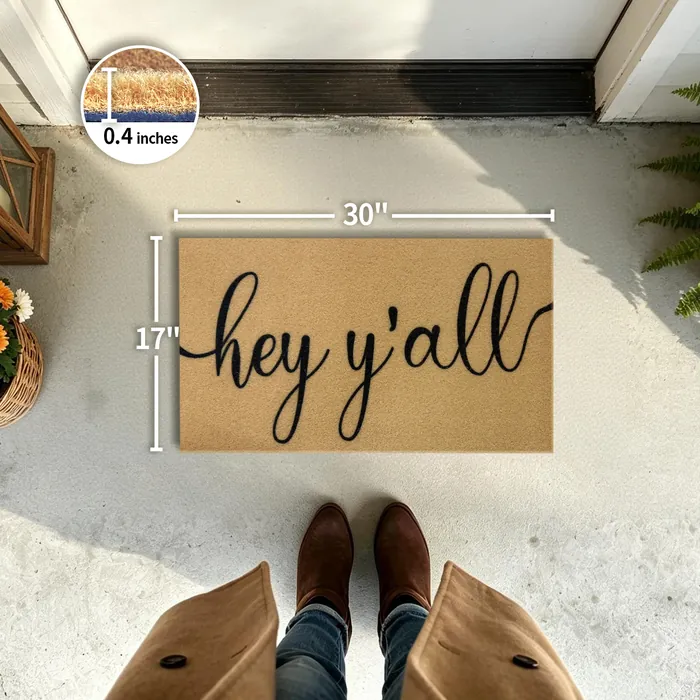 Hey Y’all doormat — 17×30 inch size