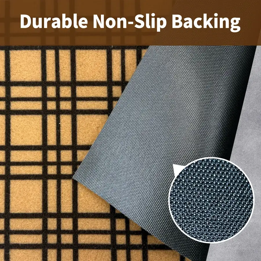 Rubber backing designed to help reduce shifting