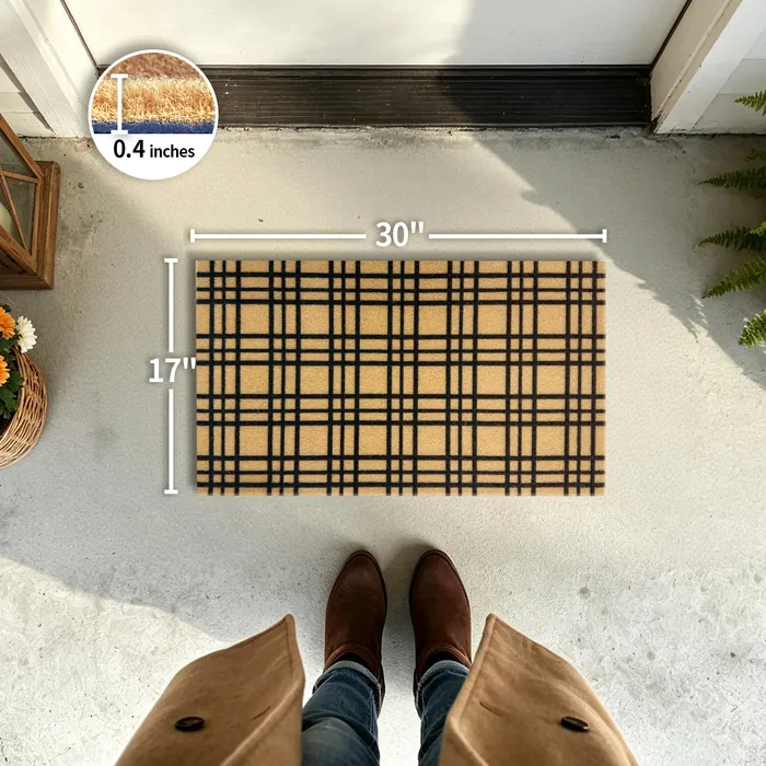 Striped doormat — 17×30 inch size