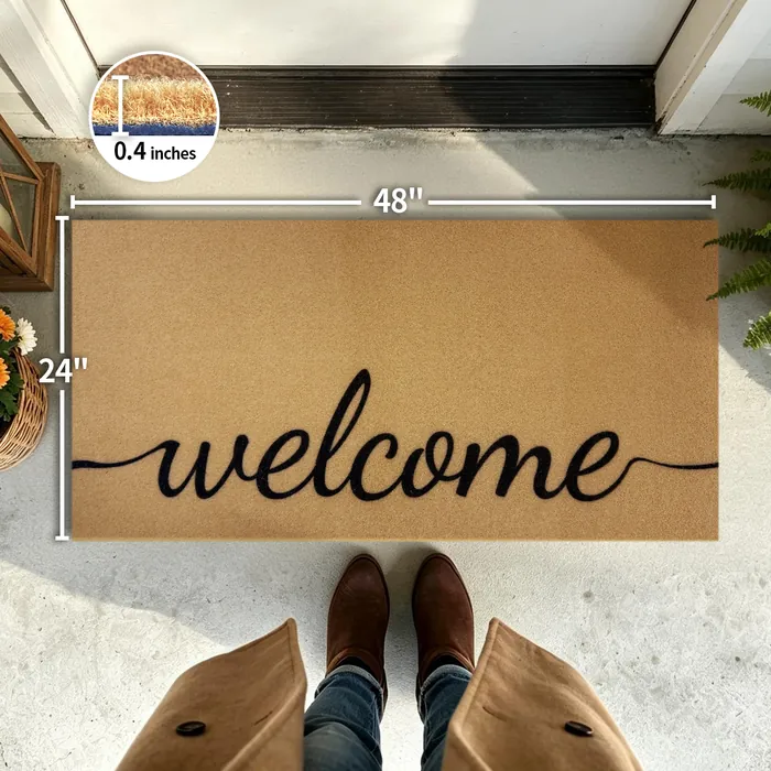Welcome B doormat — 24×48 inch size