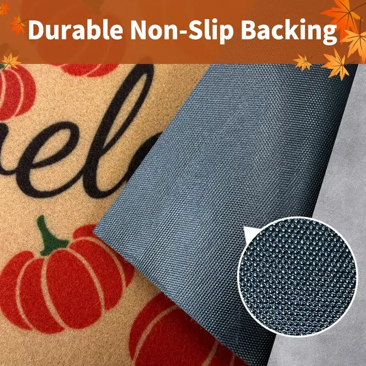Rubber backing designed to help reduce shifting